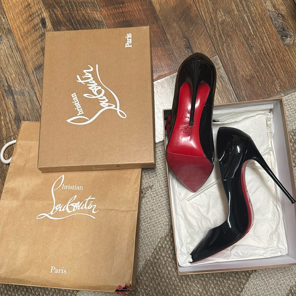 Christian Louboutin So Kate 120 patent leather pumps Black